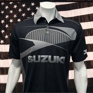 SUZUKI Outboard Performance 350 Motors Men's Boating Fishing Polo Jersey Shirt M